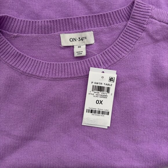 ON 34TH Plus Size Lilac Purple Super Soft Crewneck Sweater NWT - Picture 6 of 6